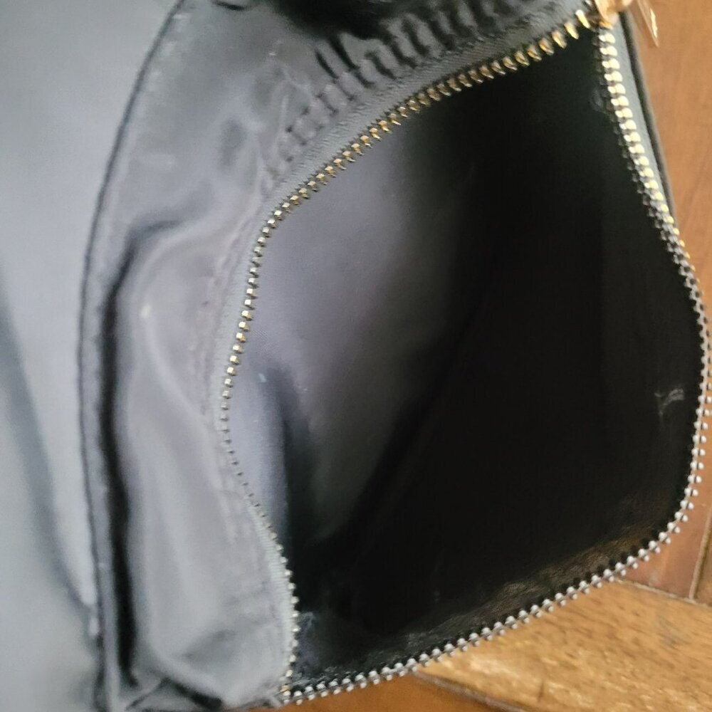 Kedzie Black Mini Backpack With Gold Zipper & Patterned Interior - Picture 5 of 5